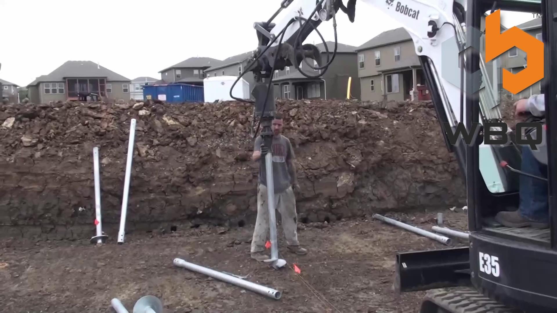 WBQ coupling ground screw installation