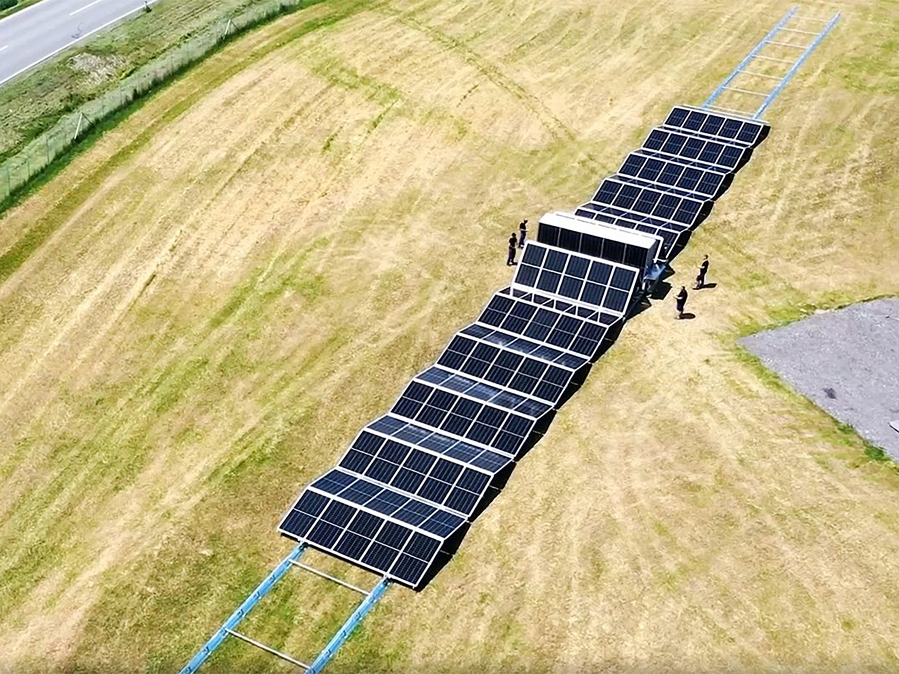 Foldable Mobile Solar Storage Container